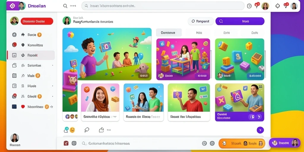 Visualisasi level yang menawan dan penuh warna.